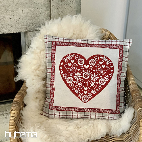 Funda de almohada tapiz CORAZÓN EN CAJA 1