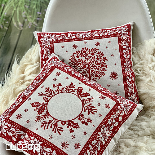 Funda de tapiz navideño FOLK CHRISTMAS 1 rojo