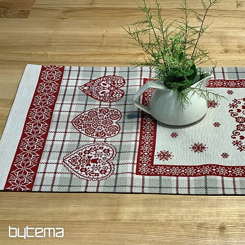 Mantel y pañuelo tapiz CORAZÓN EN KARA
