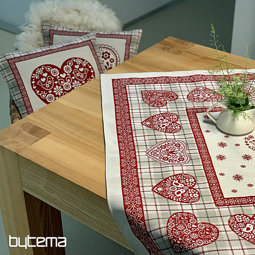 Mantel y pañuelo tapiz CORAZÓN EN KARA