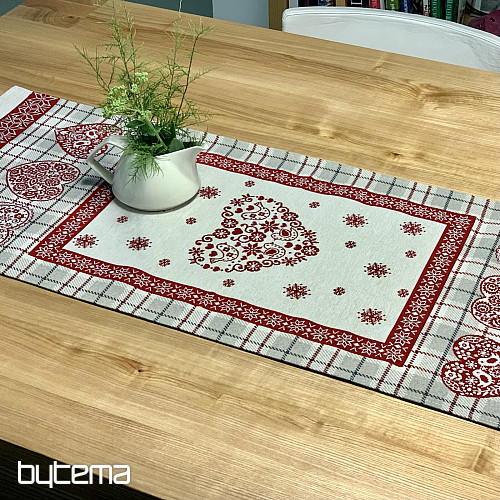 Mantel y pañuelo tapiz CORAZÓN EN KARA