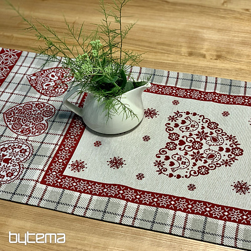 Mantel y pañuelo tapiz CORAZÓN EN KARA