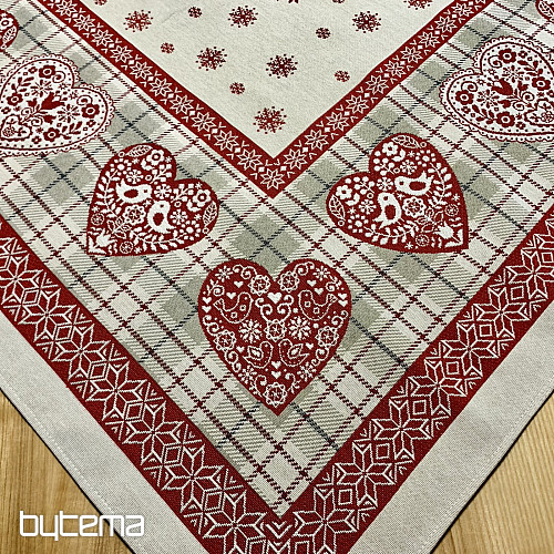 Mantel y pañuelo tapiz CORAZÓN EN KARA