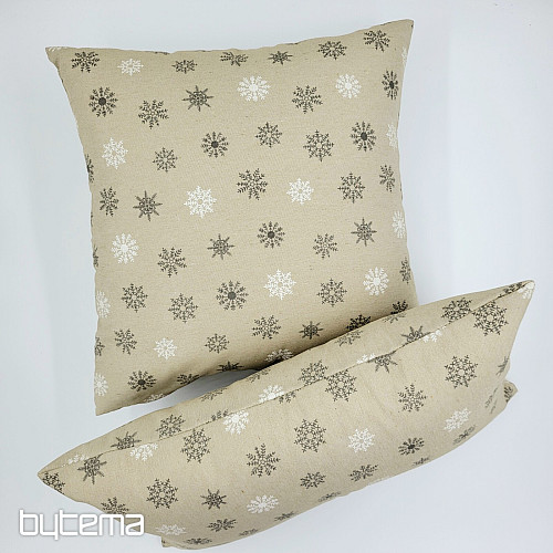 Funda decorativa navideña COPOS GRIS BLANCO