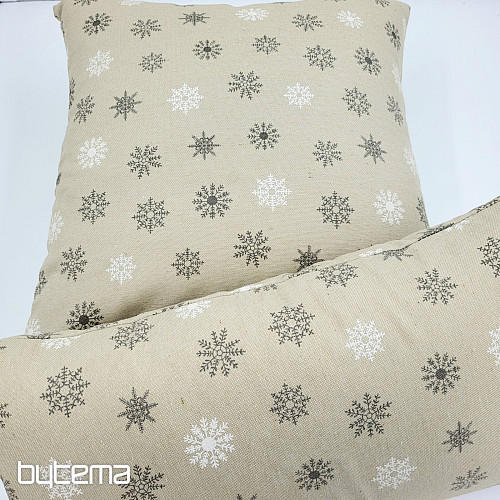 Funda decorativa navideña COPOS GRIS BLANCO