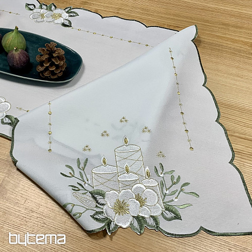 Mantel bordado VELAS BLANCAS