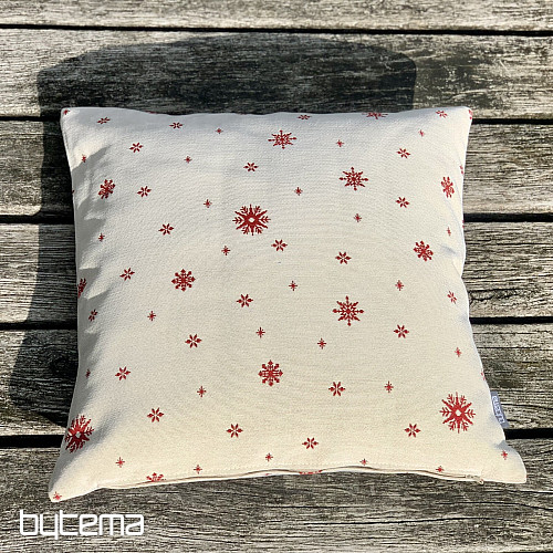 Funda de tapiz navideña Copos finos ROJO