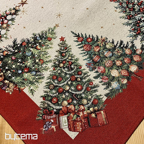 Mantel y pañuelo tapiz ÁRBOLES DE NAVIDAD