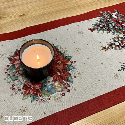 Mantel y pañuelo tapiz ÁRBOLES DE NAVIDAD