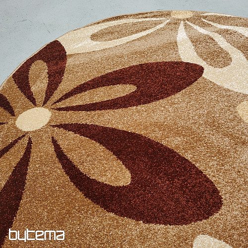 Alfombra ovalada Beige cacao FLOR
