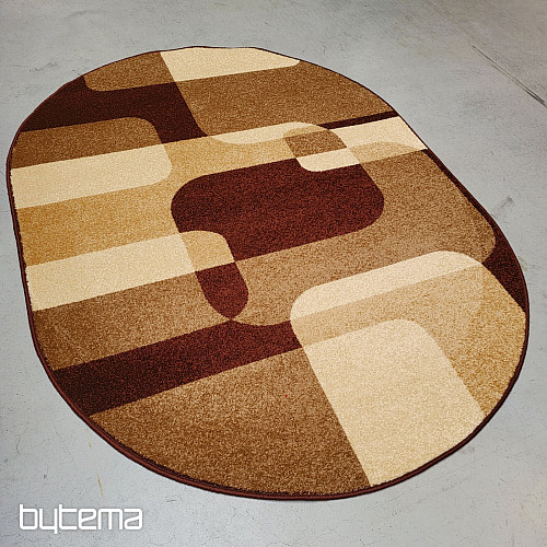 Alfombra ovalada marrón sepia