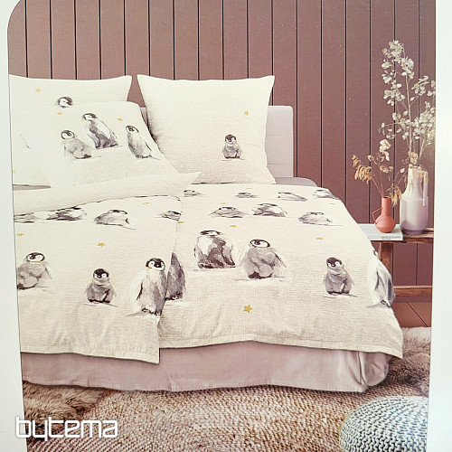 Ropa de cama de franela de lujo IRISETTE PANDA 8645-80 PINGÜINOS