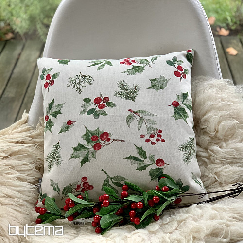 Funda decorativa navideña HOLLY GREEN