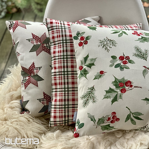 Funda decorativa navideña HOLLY GREEN