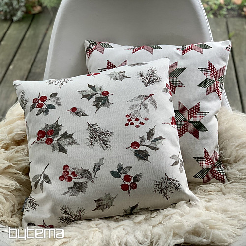 Funda decorativa navideña HOLLY GREY