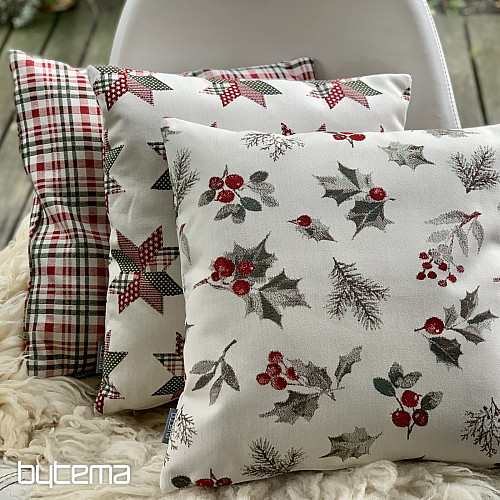 Funda decorativa navideña HOLLY GREY