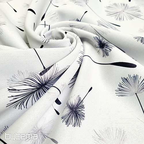 Tejido decorativo BLACK OUT DANDELION negro