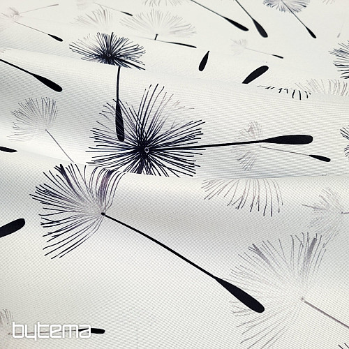Tejido decorativo BLACK OUT DANDELION negro