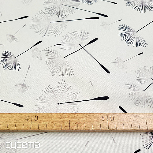 Tejido decorativo BLACK OUT DANDELION negro