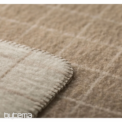 Manta DF MERANO CUADROS BEIGE