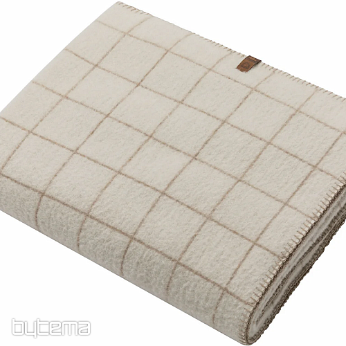Manta DF MERANO CUADROS BEIGE