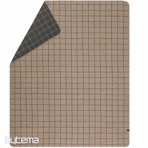 Manta DF MERANO CUADROS GRIS