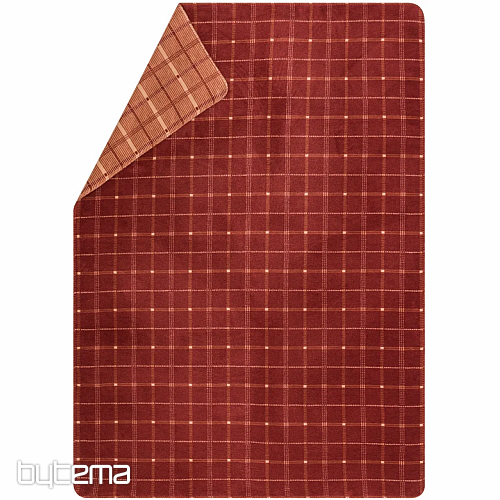 Manta DF SAVONA CUADROS ROJOS