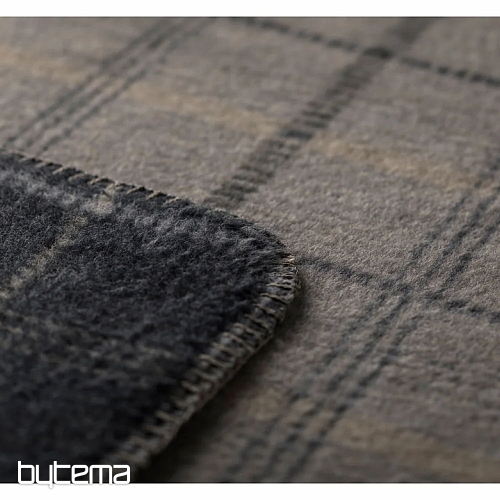 Manta DF SAVONA CUADROS GRIS OSCURO