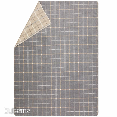 Manta DF SAVONA CUADROS GRIS