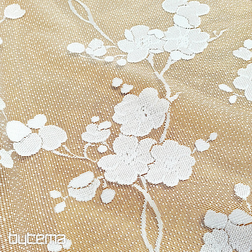 Cortina Jacquard GITA FLORES BLANCAS