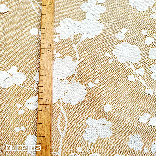 Cortina Jacquard GITA FLORES BLANCAS