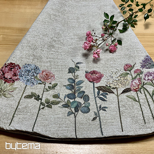 Mantel redondo de tapiz FLORES TIME