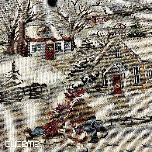 Mantel redondo navideño de tapiz ALEGRÍA DE LA NAVIDAD