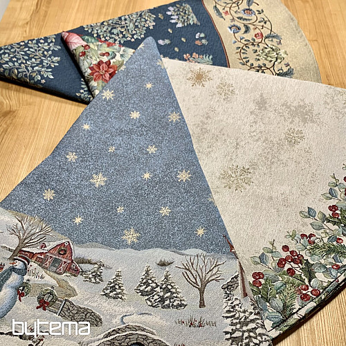 Mantel redondo navideño de tapiz ALEGRÍA DE LA NAVIDAD