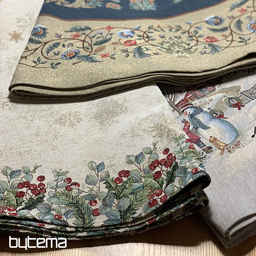 Mantel redondo navideño de tapiz ALEGRÍA DE LA NAVIDAD