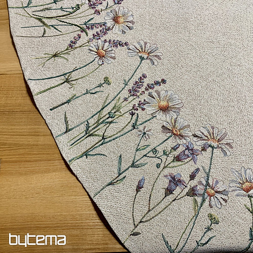 Mantel redondo de tapiz CARICIAS DE PRIMAVERA