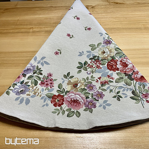 Mantel redondo de tapiz BOUQUET BORDURA