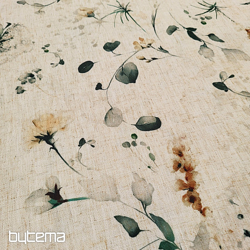 Tela decorativa FLORES TARDÍAS ocre