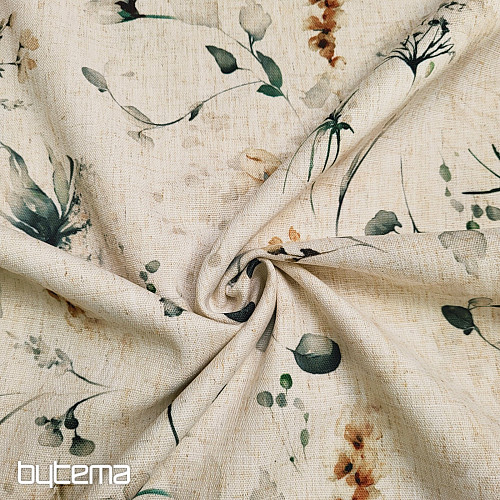 Tela decorativa FLORES TARDÍAS ocre