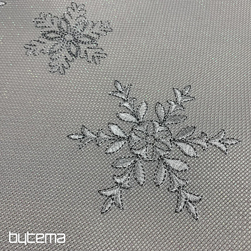Mantel navideño bordado COPOS DE PLATA