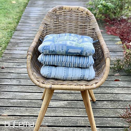 Cojín Toscana Valery Patchwork azul