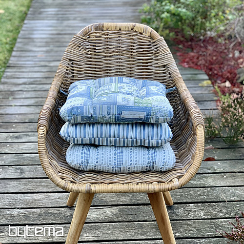 Cojín Toscana Valery Patchwork azul