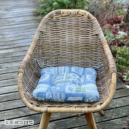 Cojín Toscana Valery Patchwork azul