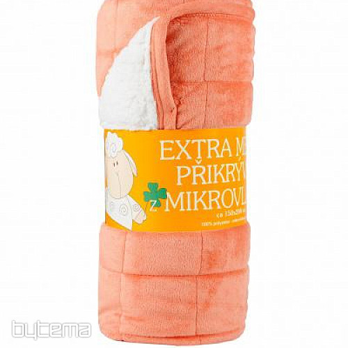 manta microfibra EXTRA SUAVE OVEJA punto salmón