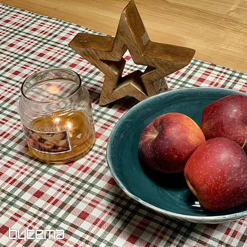 Mantel y bufanda navideños a cuadros escoceses Shelley