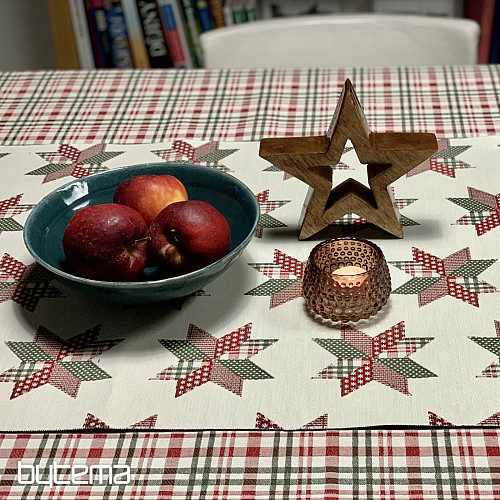 Mantel y bufanda navideños a cuadros escoceses Shelley