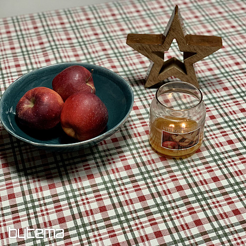 Mantel y bufanda navideños a cuadros escoceses Shelley