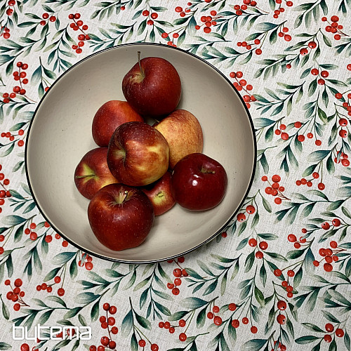 Mantel decorativo BAYAS DE NAVIDAD