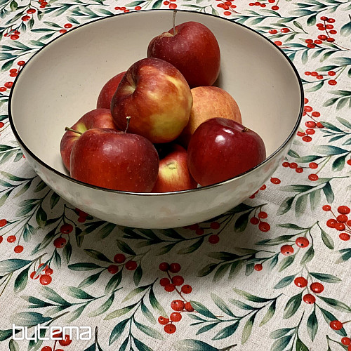 Mantel decorativo BAYAS DE NAVIDAD