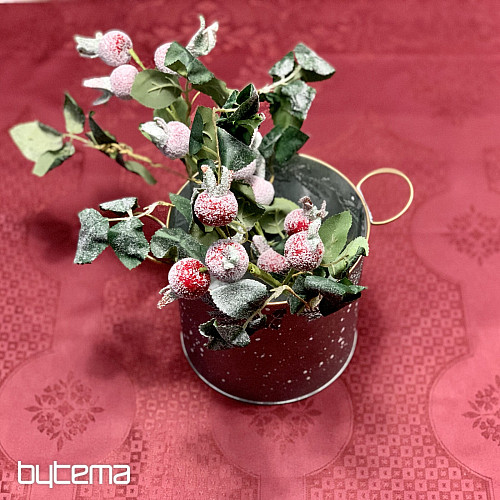 Mantel damasco burdeos 120x140